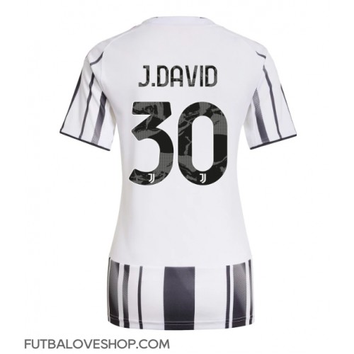 Dres Juventus Jonathan David #30 Domáci pre Ženy 2025-26 Krátky Rukáv